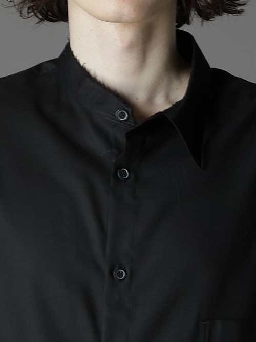 Ground Y饦ɥ磻/TR VIYELLA ONE SIDED COLLAR SHIRT/BLACK