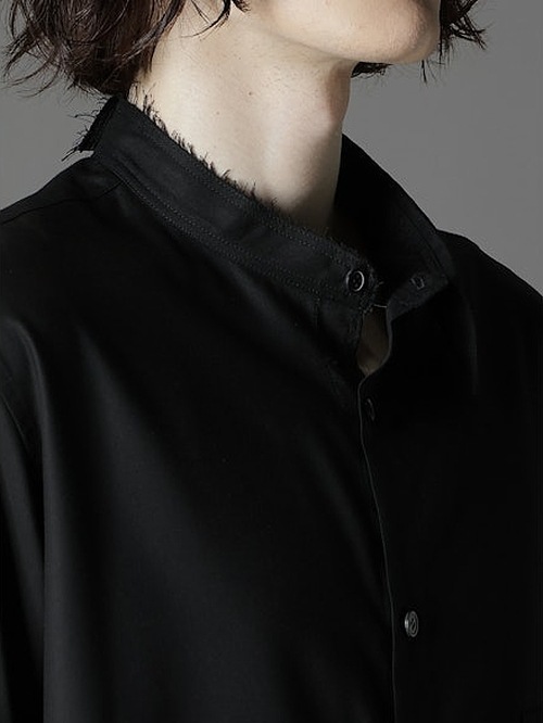 Ground Y饦ɥ磻/TR VIYELLA ONE SIDED COLLAR SHIRT/BLACK