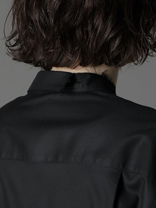 Ground Y饦ɥ磻/TR VIYELLA ONE SIDED COLLAR SHIRT/BLACK