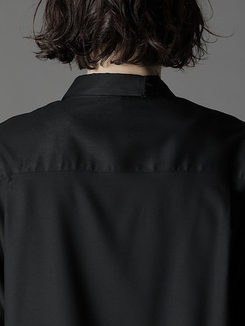 Ground Y饦ɥ磻/TR VIYELLA ONE SIDED COLLAR SHIRT/BLACK