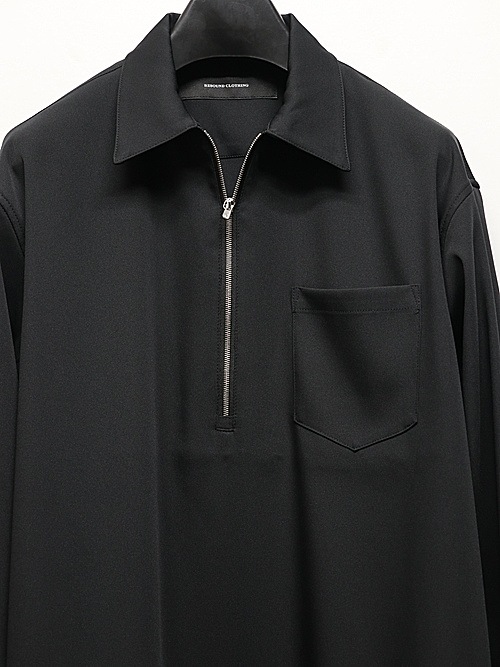 RESOUND CLOTHING���ꥵ����ɥ���������/PULLOVER satin shirt/BLACK