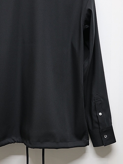 RESOUND CLOTHING���ꥵ����ɥ���������/PULLOVER satin shirt/BLACK