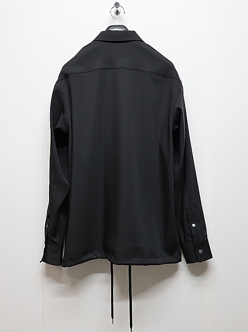 RESOUND CLOTHING���ꥵ����ɥ���������/PULLOVER satin shirt/BLACK