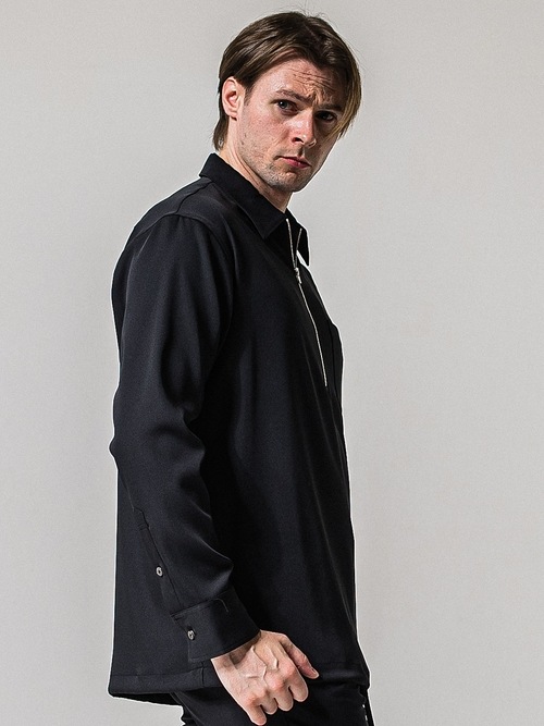 (ͽ���ʡ�3��4������ͽ��/39TH RESOUND CLOTHING���ꥵ����ɥ���������/PULLOVER satin shirt/BLACK