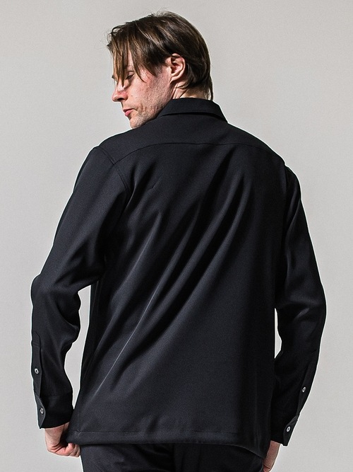 (ͽ���ʡ�3��4������ͽ��/39TH RESOUND CLOTHING���ꥵ����ɥ���������/PULLOVER satin shirt/BLACK