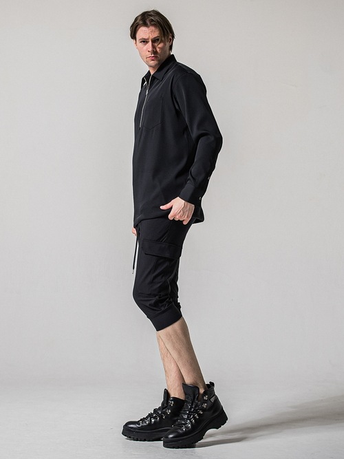 (ͽ���ʡ�3��4������ͽ��/39TH RESOUND CLOTHING���ꥵ����ɥ���������/PULLOVER satin shirt/BLACK