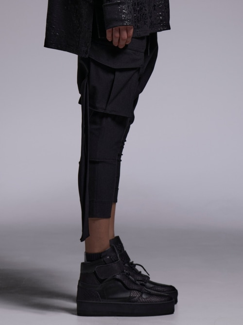 (ͽ���ʡ�4��5������ͽ��/kiryuyrik������奦����奦/High Tension Jersey 3/4 Saruel Pants/Black