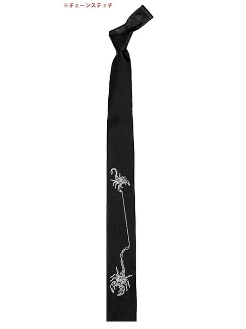 Ground Y�����饦��ɥ磻/SILK SCORPION SQUARE NECKTIE/BLACK
