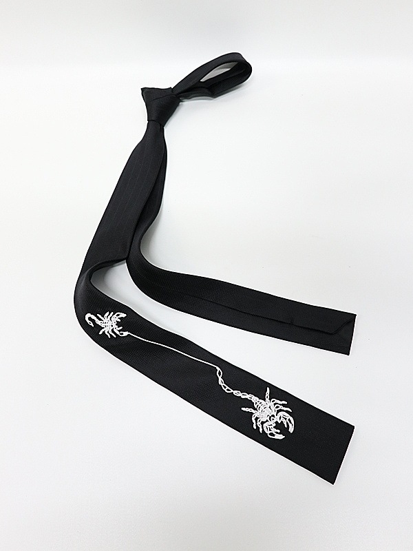 Ground Y�����饦��ɥ磻/SILK SCORPION SQUARE NECKTIE/BLACK