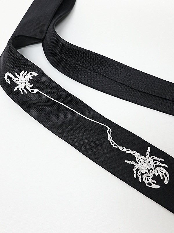 Ground Y�����饦��ɥ磻/SILK SCORPION SQUARE NECKTIE/BLACK