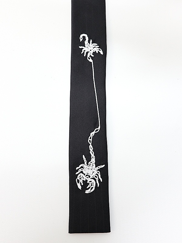 Ground Y�����饦��ɥ磻/SILK SCORPION SQUARE NECKTIE/BLACK