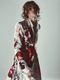 (ͽ���ʡ�9������10������ͽ��/kiryuyrik������奦����奦/Goth Flora Suede Satin Flare Jacket/White