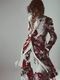 (ͽ���ʡ�9������10������ͽ��/kiryuyrik������奦����奦/Goth Flora Suede Satin Flare Jacket/White