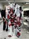 (ͽ���ʡ�9������10������ͽ��/kiryuyrik������奦����奦/Goth Flora Suede Satin Flare Jacket/White