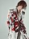 (ͽ���ʡ�9������10������ͽ��/kiryuyrik������奦����奦/Goth Flora Suede Satin Flare Jacket/White