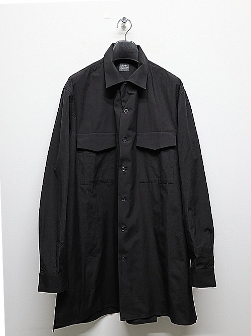 �㴰���Yohji Yamamoto���襦����ޥ��/SUIT BROAD U-CDH OPEN COLLAR SHIRT/BLK