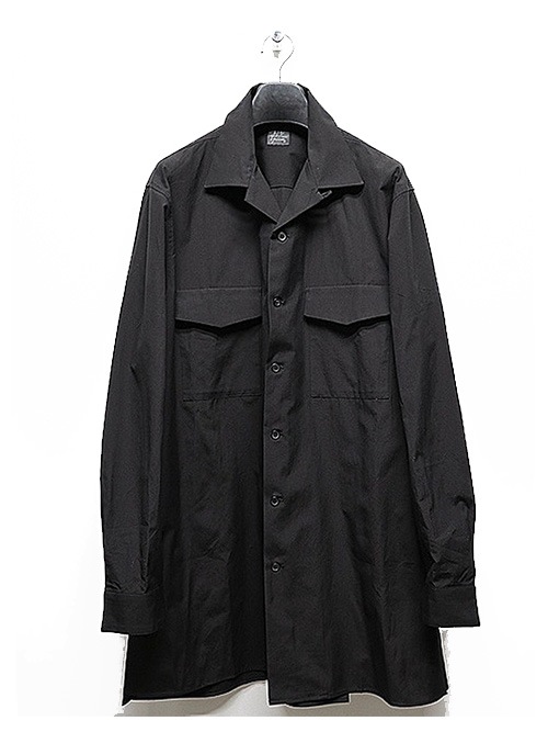 �㴰���Yohji Yamamoto���襦����ޥ��/SUIT BROAD U-CDH OPEN COLLAR SHIRT/BLK