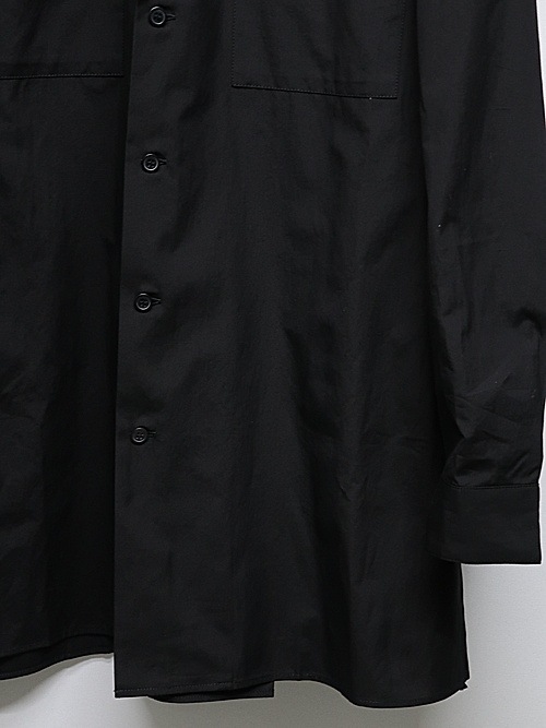 �㴰���Yohji Yamamoto���襦����ޥ��/SUIT BROAD U-CDH OPEN COLLAR SHIRT/BLK