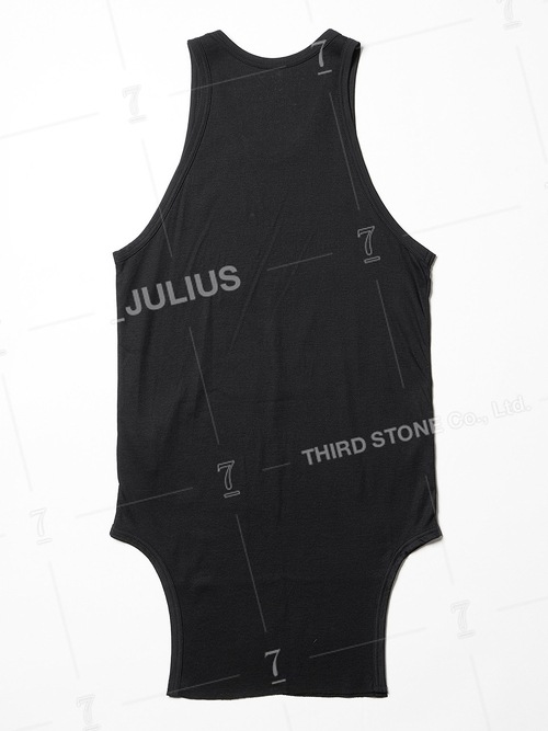 SALE30%OFF/JULIUSꥦ/LYOCELL/COTTON RIB CUT & SEWN7/BLACK.