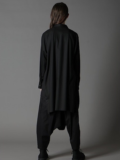 Ground Y�����饦��ɥ磻/TR VIYELLA ASYMMETERY SHIRT/BLACK
