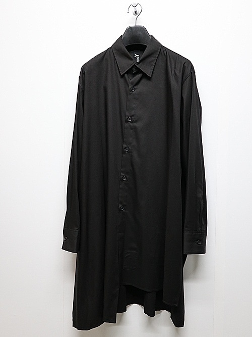 Ground Y�����饦��ɥ磻/TR VIYELLA ASYMMETERY SHIRT/BLACK