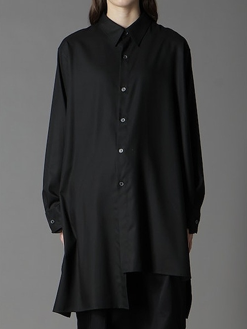 Ground Y�����饦��ɥ磻/TR VIYELLA ASYMMETERY SHIRT/BLACK
