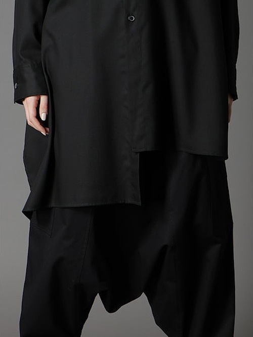 Ground Y�����饦��ɥ磻/TR VIYELLA ASYMMETERY SHIRT/BLACK