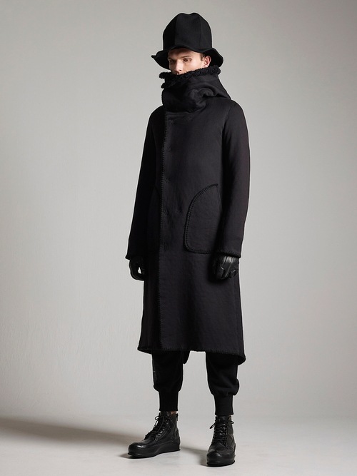 �㴰���nude:masahiko maruyama ���̡���:�ޥ��ҥ��ޥ���/FAKE MOUTON HOODIE COAT/Black