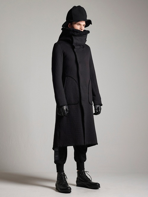 �㴰���nude:masahiko maruyama ���̡���:�ޥ��ҥ��ޥ���/FAKE MOUTON HOODIE COAT/Black
