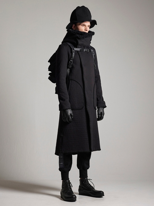 �㴰���nude:masahiko maruyama ���̡���:�ޥ��ҥ��ޥ���/FAKE MOUTON HOODIE COAT/Black