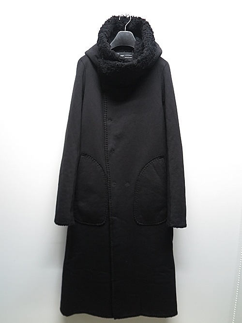 �㴰���nude:masahiko maruyama ���̡���:�ޥ��ҥ��ޥ���/FAKE MOUTON HOODIE COAT/Black