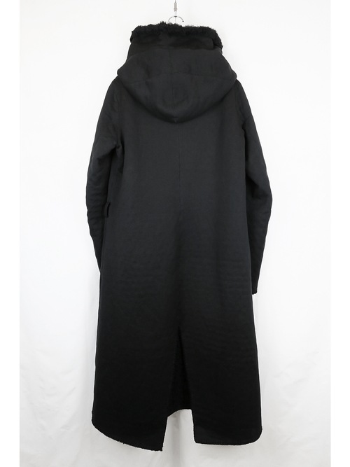 �㴰���nude:masahiko maruyama ���̡���:�ޥ��ҥ��ޥ���/FAKE MOUTON HOODIE COAT/Black