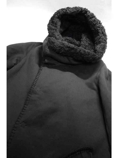 �㴰���nude:masahiko maruyama ���̡���:�ޥ��ҥ��ޥ���/FAKE MOUTON HOODIE COAT/Black
