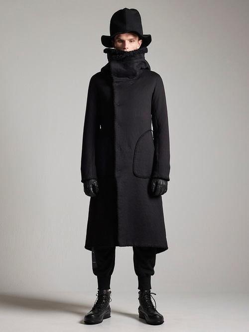 �㴰���nude:masahiko maruyama ���̡���:�ޥ��ҥ��ޥ���/FAKE MOUTON HOODIE COAT/Black