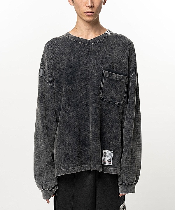 Maison MIHARA YASUHIRO���᥾�� �ߥϥ�䥹�ҥ�/BLEACHED LONG SLEEVES T/BLACK