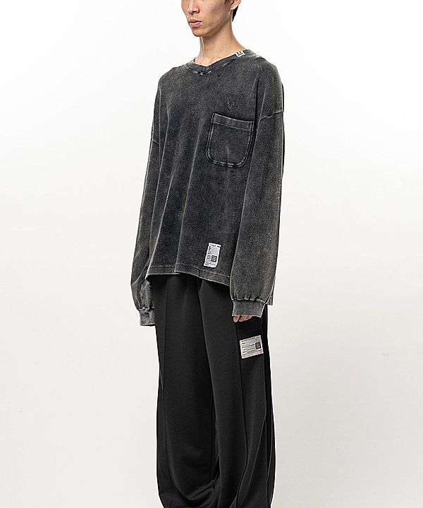 Maison MIHARA YASUHIRO���᥾�� �ߥϥ�䥹�ҥ�/BLEACHED LONG SLEEVES T/BLACK