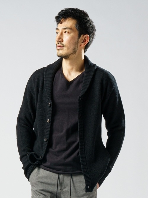 SALE40%OFF/wjk֥른/jacquard shawl cardigan/black.