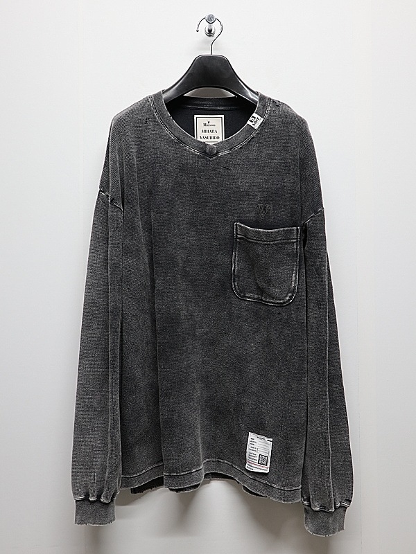 Maison MIHARA YASUHIRO���᥾�� �ߥϥ�䥹�ҥ�/BLEACHED LONG SLEEVES T/BLACK