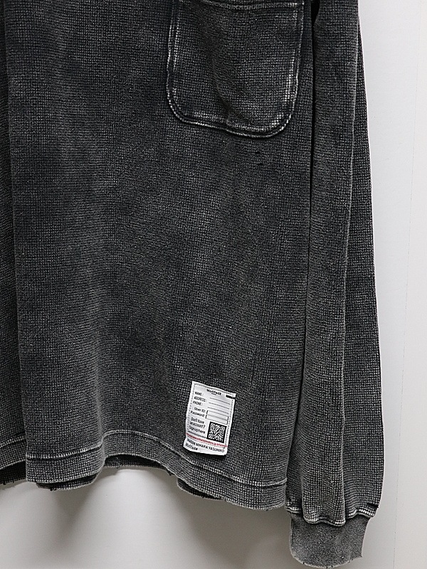 Maison MIHARA YASUHIRO���᥾�� �ߥϥ�䥹�ҥ�/BLEACHED LONG SLEEVES T/BLACK
