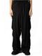 Ground Y�����饦��ɥ磻/CU/FIBRIL TWILL W/ GARMENT DYED HEM RIB PANTS/BLACK