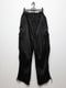 Ground Y�����饦��ɥ磻/CU/FIBRIL TWILL W/ GARMENT DYED HEM RIB PANTS/BLACK