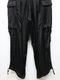 Ground Y�����饦��ɥ磻/CU/FIBRIL TWILL W/ GARMENT DYED HEM RIB PANTS/BLACK
