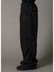 Ground Y�����饦��ɥ磻/CU/FIBRIL TWILL W/ GARMENT DYED HEM RIB PANTS/BLACK