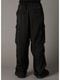Ground Y�����饦��ɥ磻/CU/FIBRIL TWILL W/ GARMENT DYED HEM RIB PANTS/BLACK