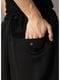 Ground Y�����饦��ɥ磻/CU/FIBRIL TWILL W/ GARMENT DYED HEM RIB PANTS/BLACK