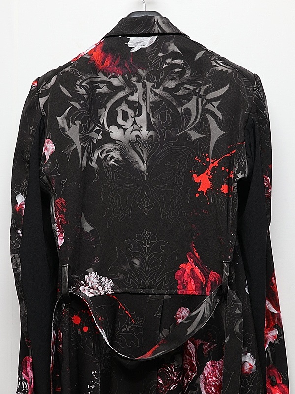 (ͽ���ʡ�9������10������ͽ��/kiryuyrik������奦����奦/Goth Flora Suede Satin Flare Jacket/Black