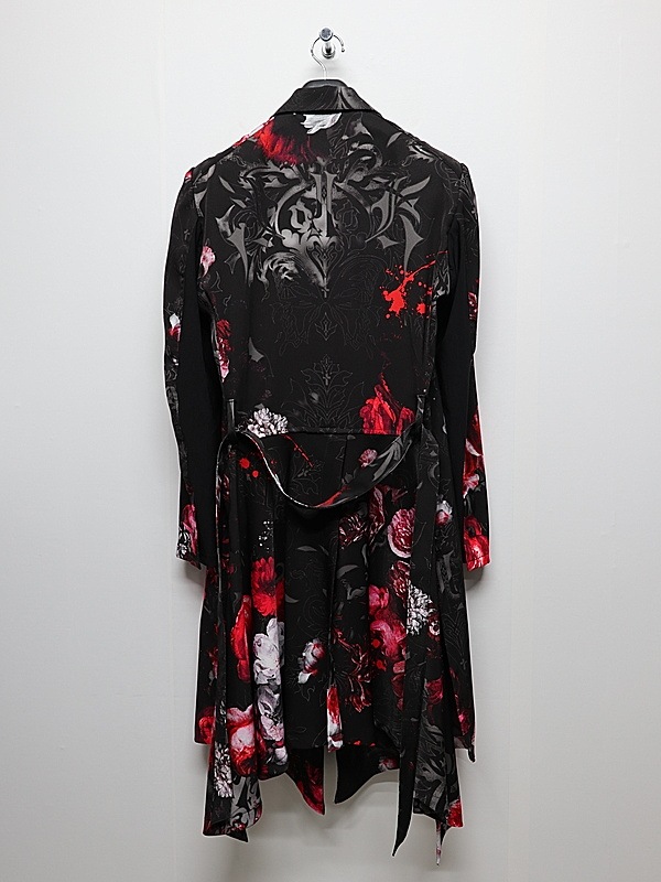 (ͽ���ʡ�9������10������ͽ��/kiryuyrik������奦����奦/Goth Flora Suede Satin Flare Jacket/Black