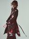 (ͽ���ʡ�9������10������ͽ��/kiryuyrik������奦����奦/Goth Flora Suede Satin Flare Jacket/Black