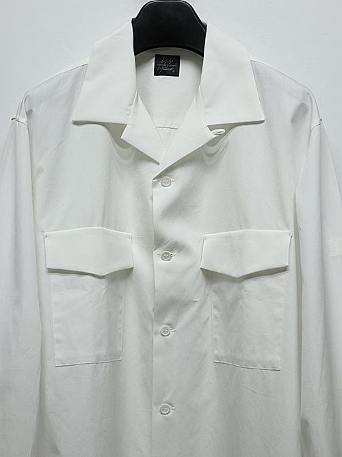 Yohji Yamamoto���襦����ޥ��/SUIT BROAD U-CDH OPEN COLLAR SHIRT/WHT.
