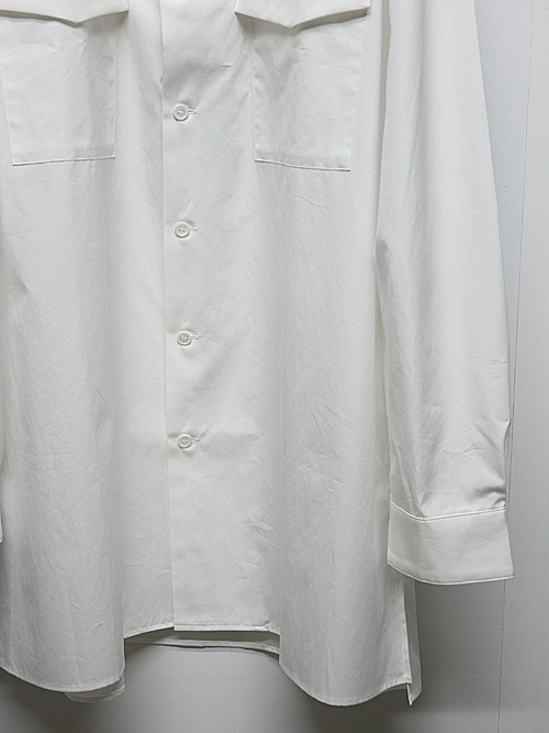 Yohji Yamamoto���襦����ޥ��/SUIT BROAD U-CDH OPEN COLLAR SHIRT/WHT.